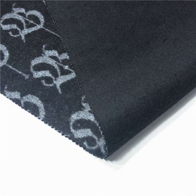 tartan wool double face cashmere jacquard brushed back polyester fabric for overcoats